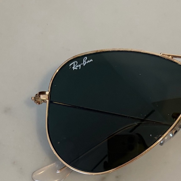 Ray-Ban Aviator Small Black and Gold Sunglasses - Picture 2 of 4